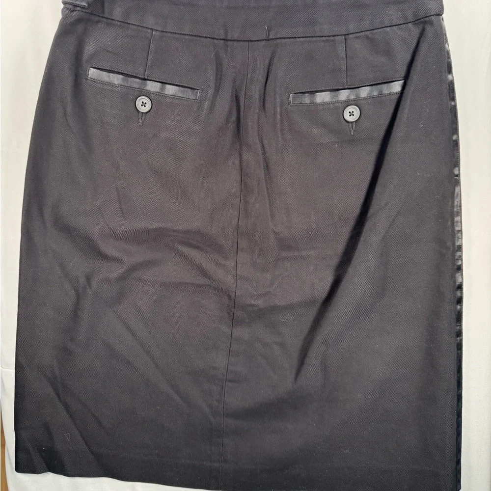 Banana Republic Black Pencil Skirt with Satin Trim